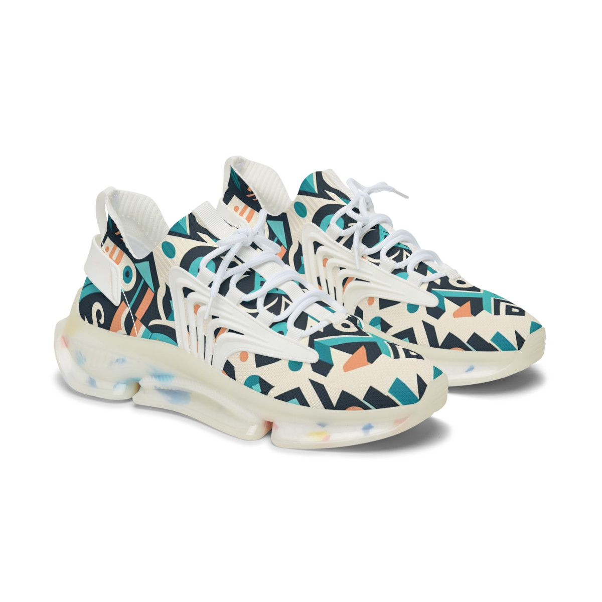 "Afro-Luxe Kente Kicks" - Women's Mesh Sneaker