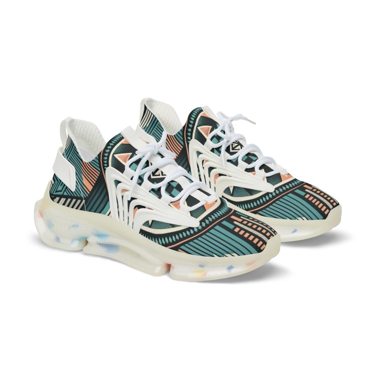 "AfroGlam Kente Kicks" - Men's Mesh Sneaker