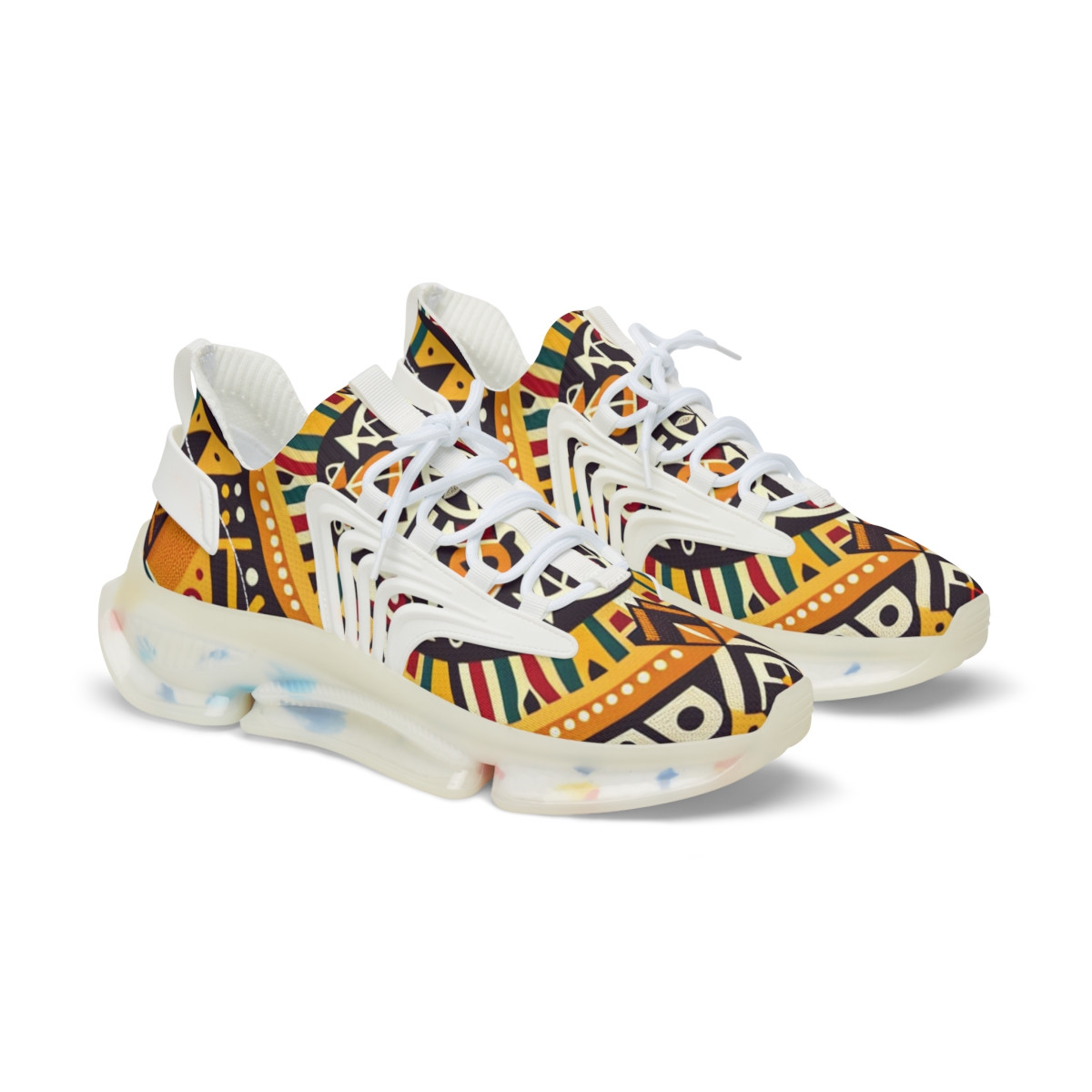 "Kente Kaleidoscope Kicks" - Men's Mesh Sneaker