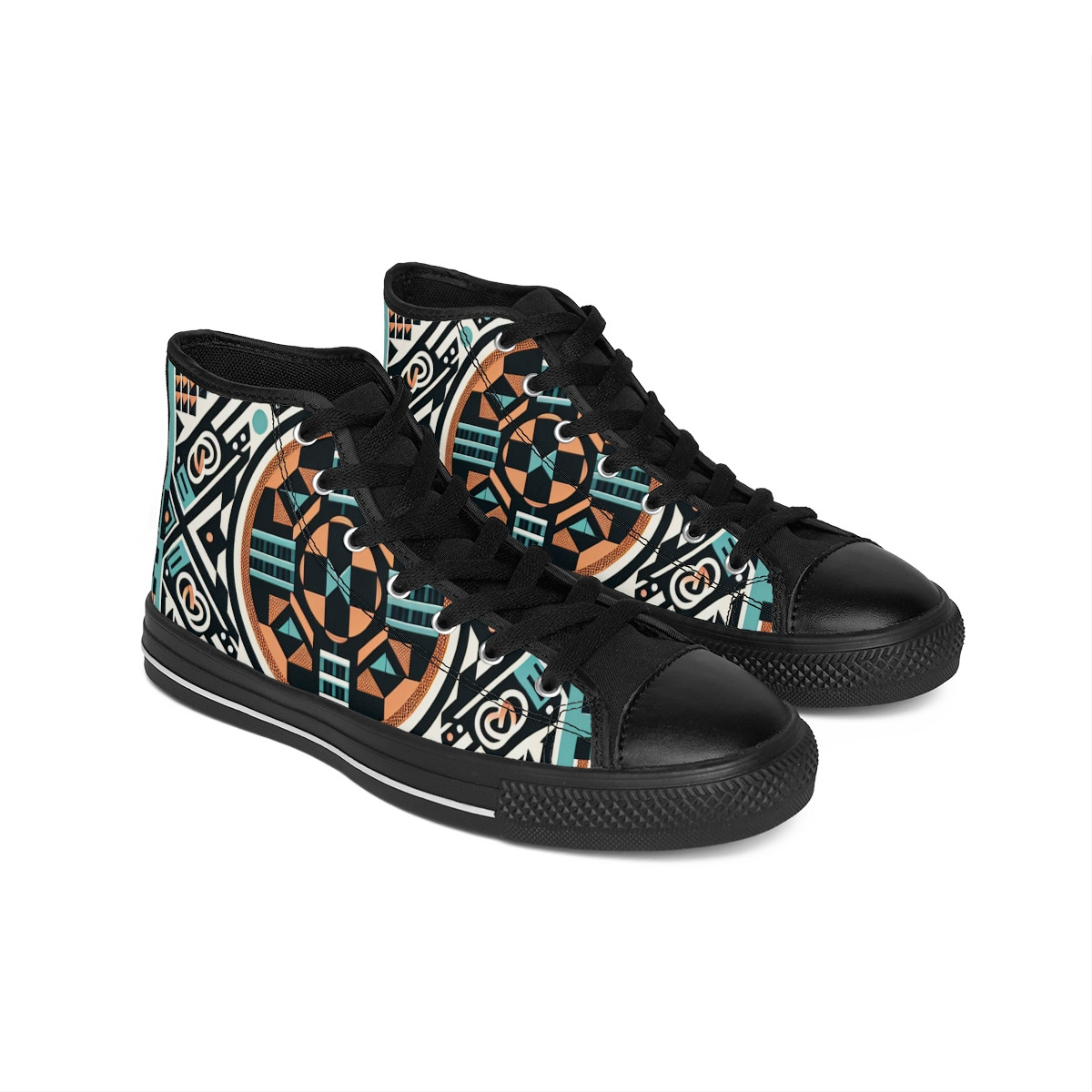"AfroFusion Kente Kicks" - Women's Classic Sneakers