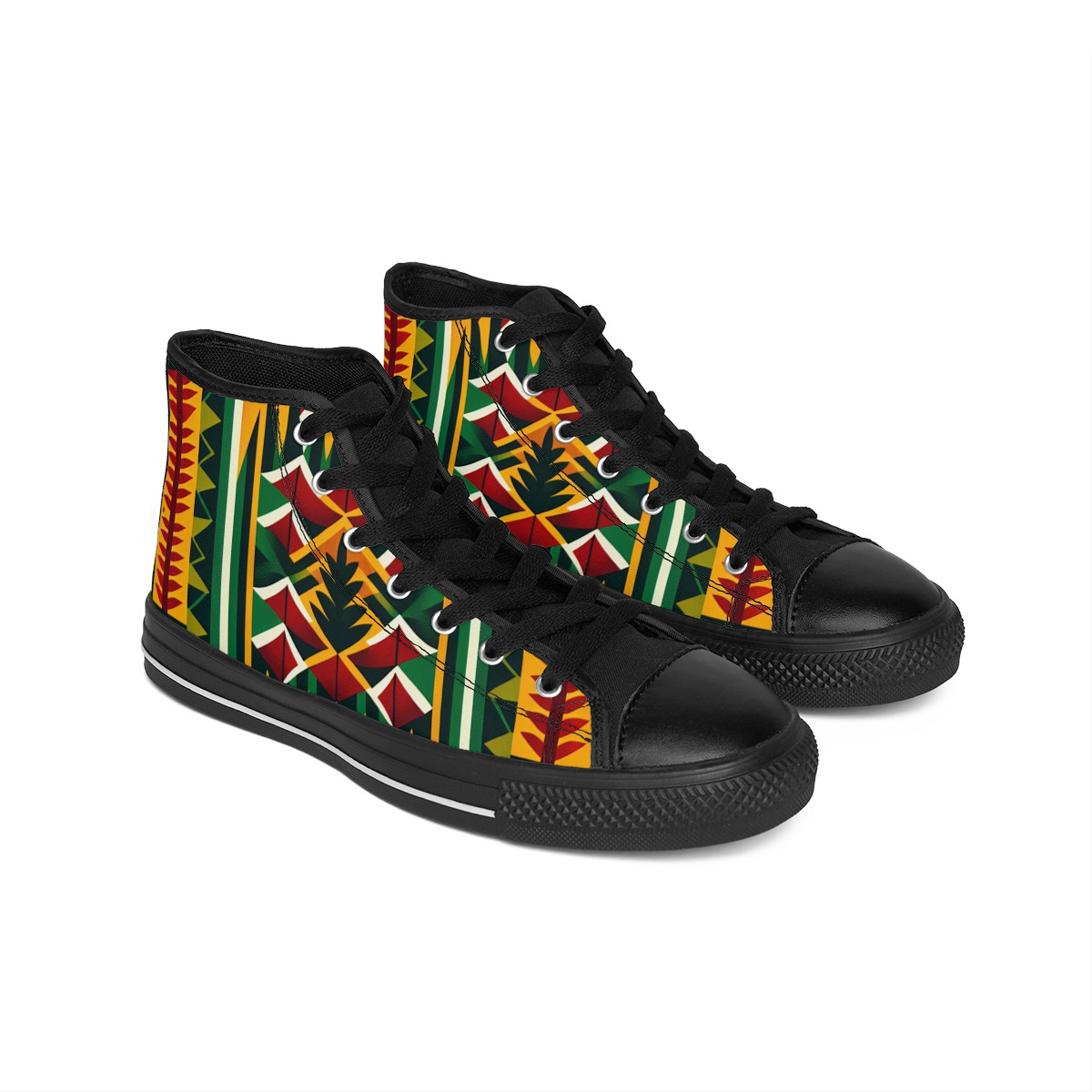 "AfroFusion Kente Kicks" - Men's Classic Sneakers