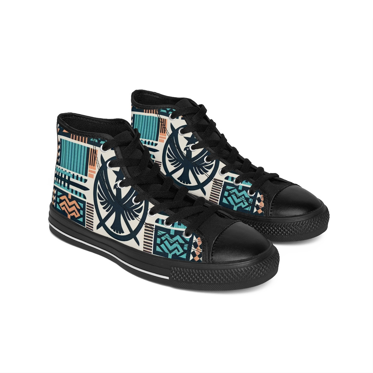 "AfroFusion Kente Kicks" - Men's Classic Sneakers