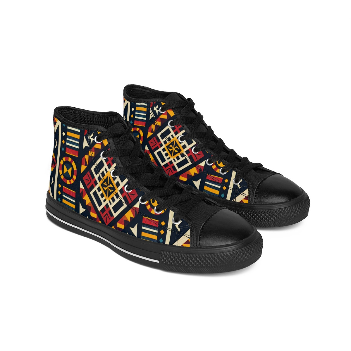 "AfroStride KenteKicks" - Women's Classic Sneakers