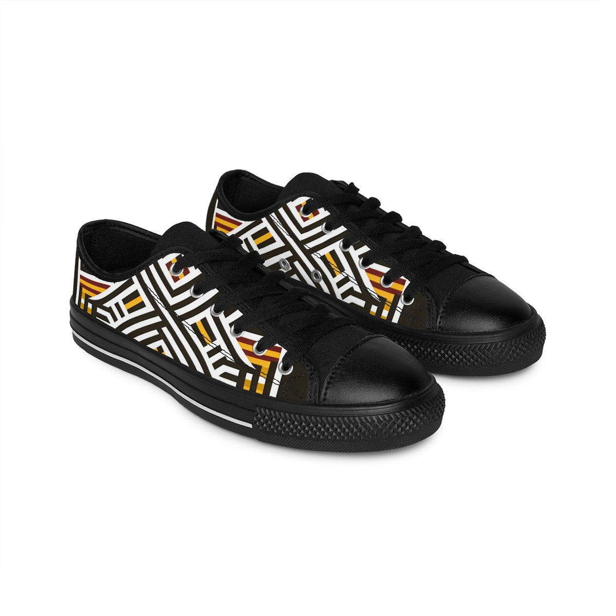 "Kente Kaleidoscope Kicks" - Women's Sneakers