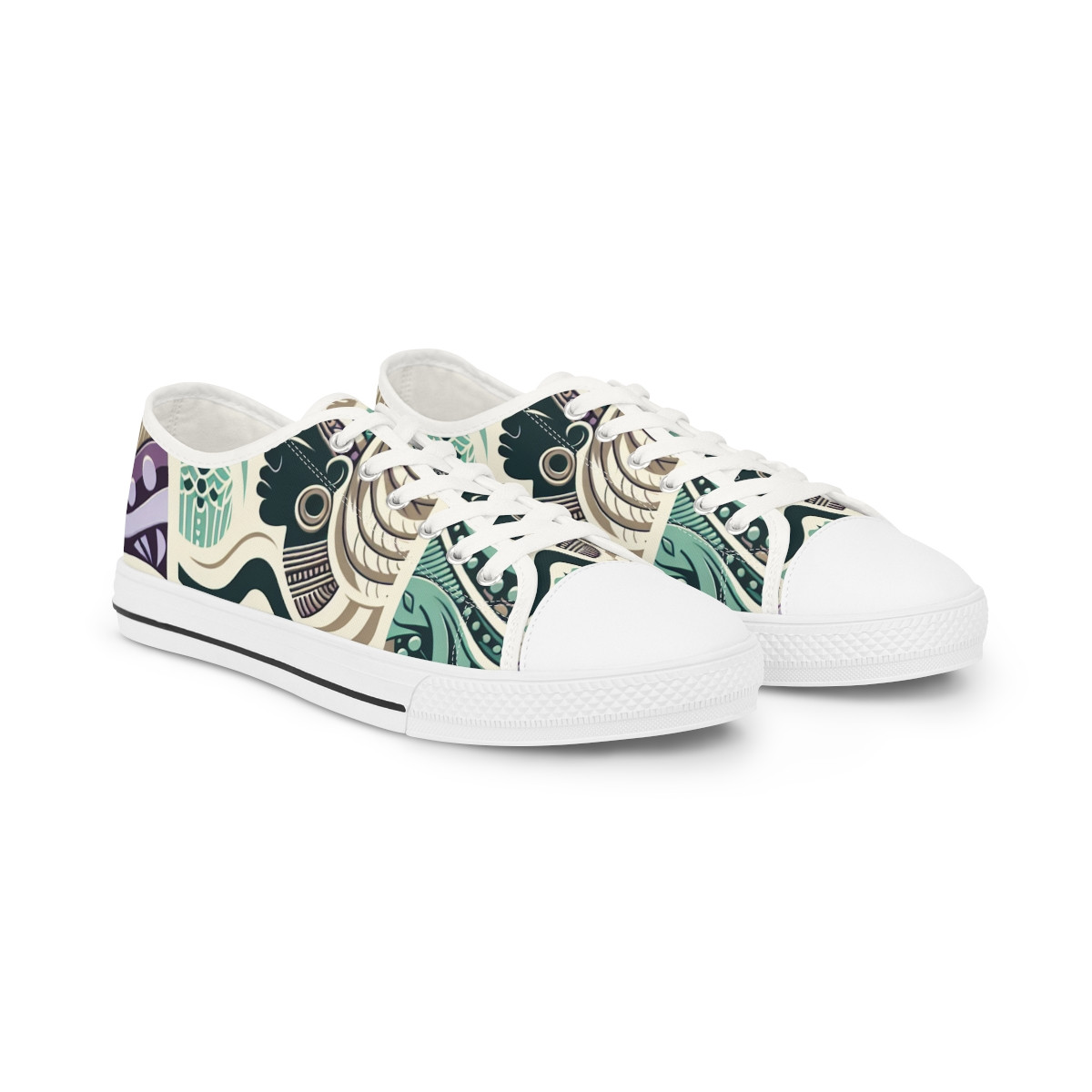 "AfroStride Kente Kicks" - Men's Lowtop Sneakers