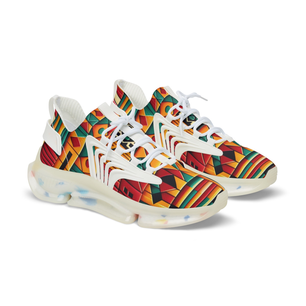 "AfroStride Kente Kicks" - Men's Mesh Sneaker