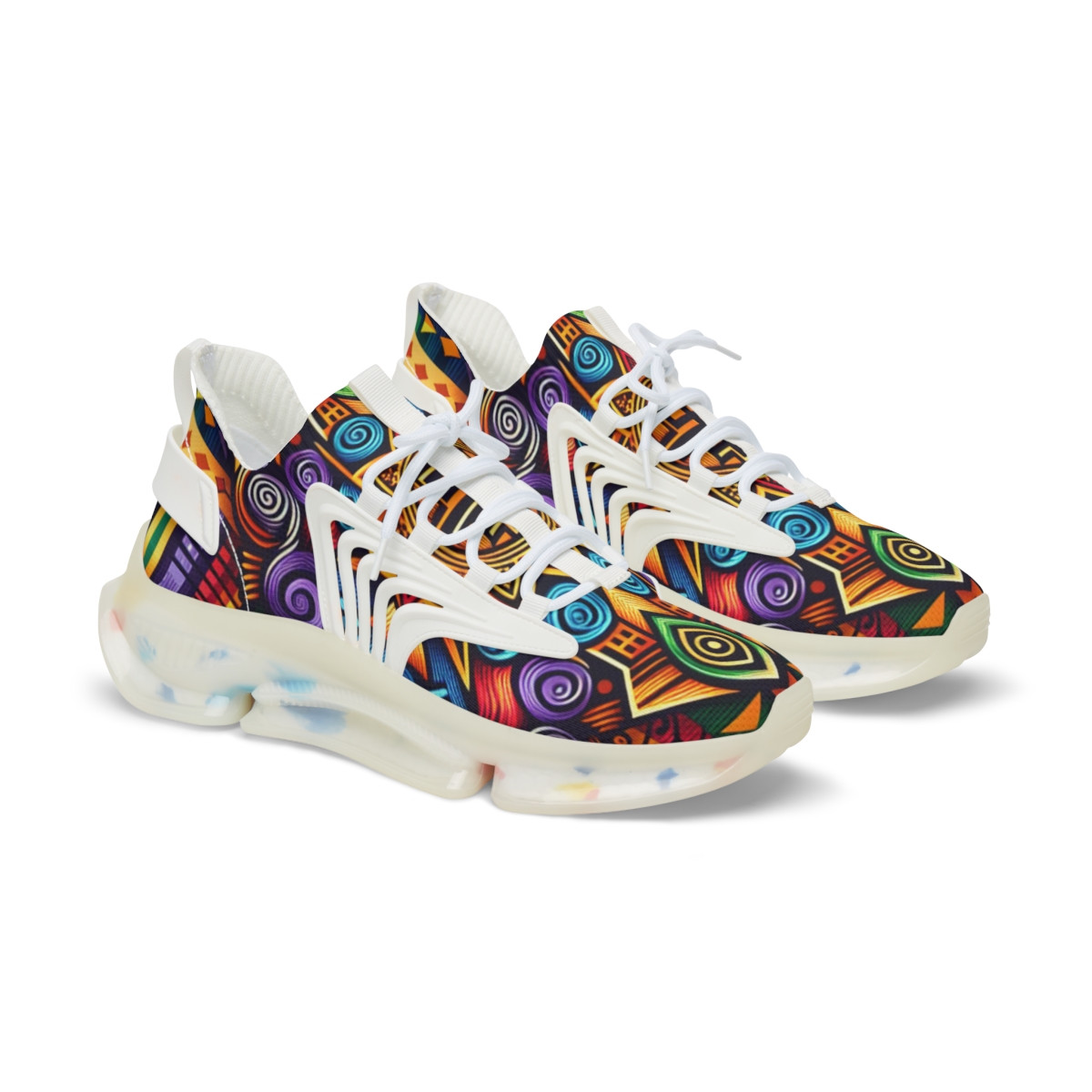 "AfroRhythm Kente Kicks" - Men's Mesh Sneaker
