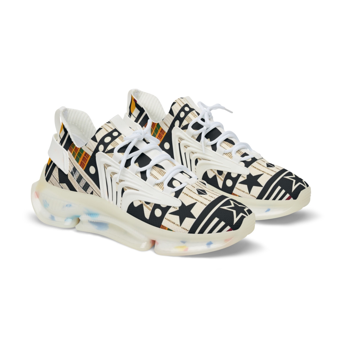 "AfroFusion Kente Kicks" - Men's Mesh Sneaker