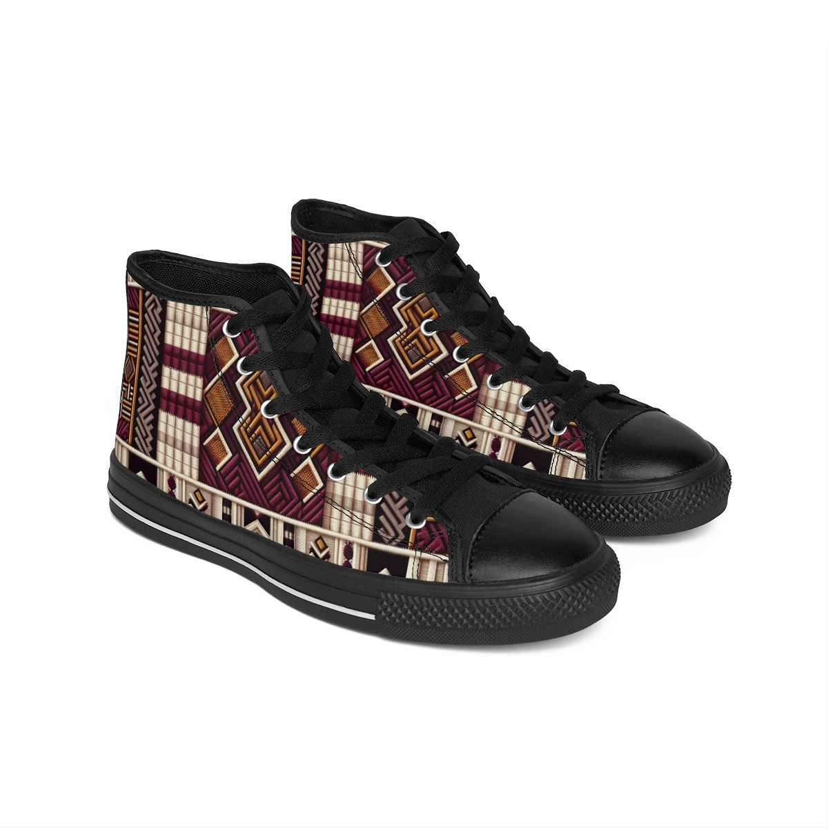 "AfroStride Kente Kicks" - Men's Classic Sneakers