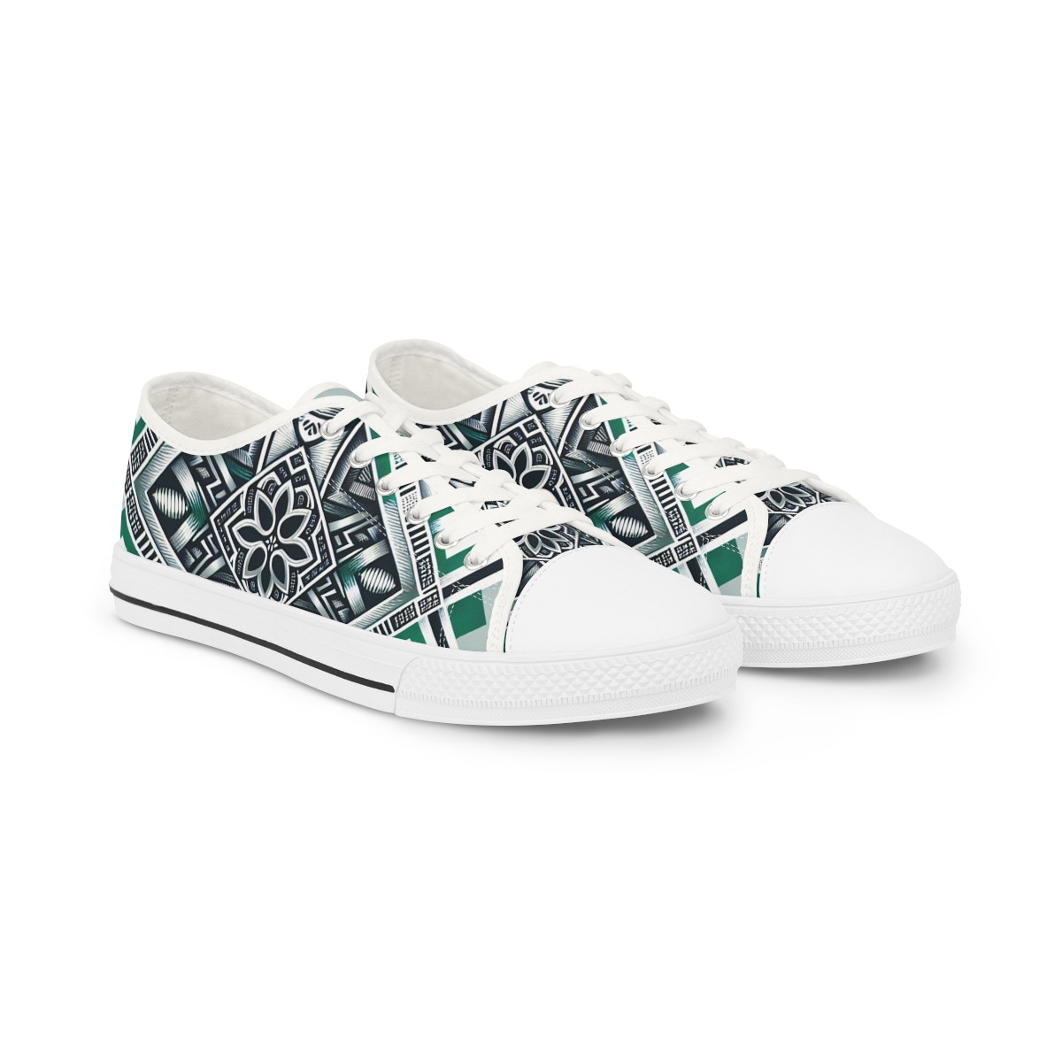 "AfroPulse Kente Kicks" - Men's Lowtop Sneakers