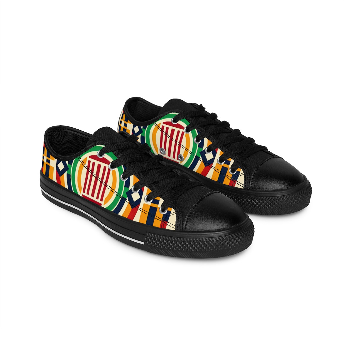"AfroLuxe PatternStride Kente Edition" - Men's Sneakers