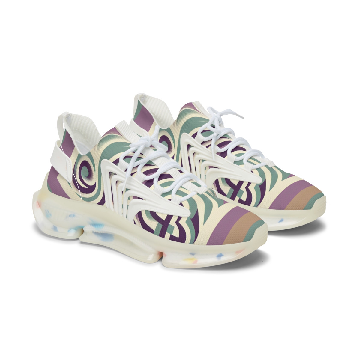 "AfroCentric Steps: Kente Kicks Edition." - Women's Mesh Sneaker