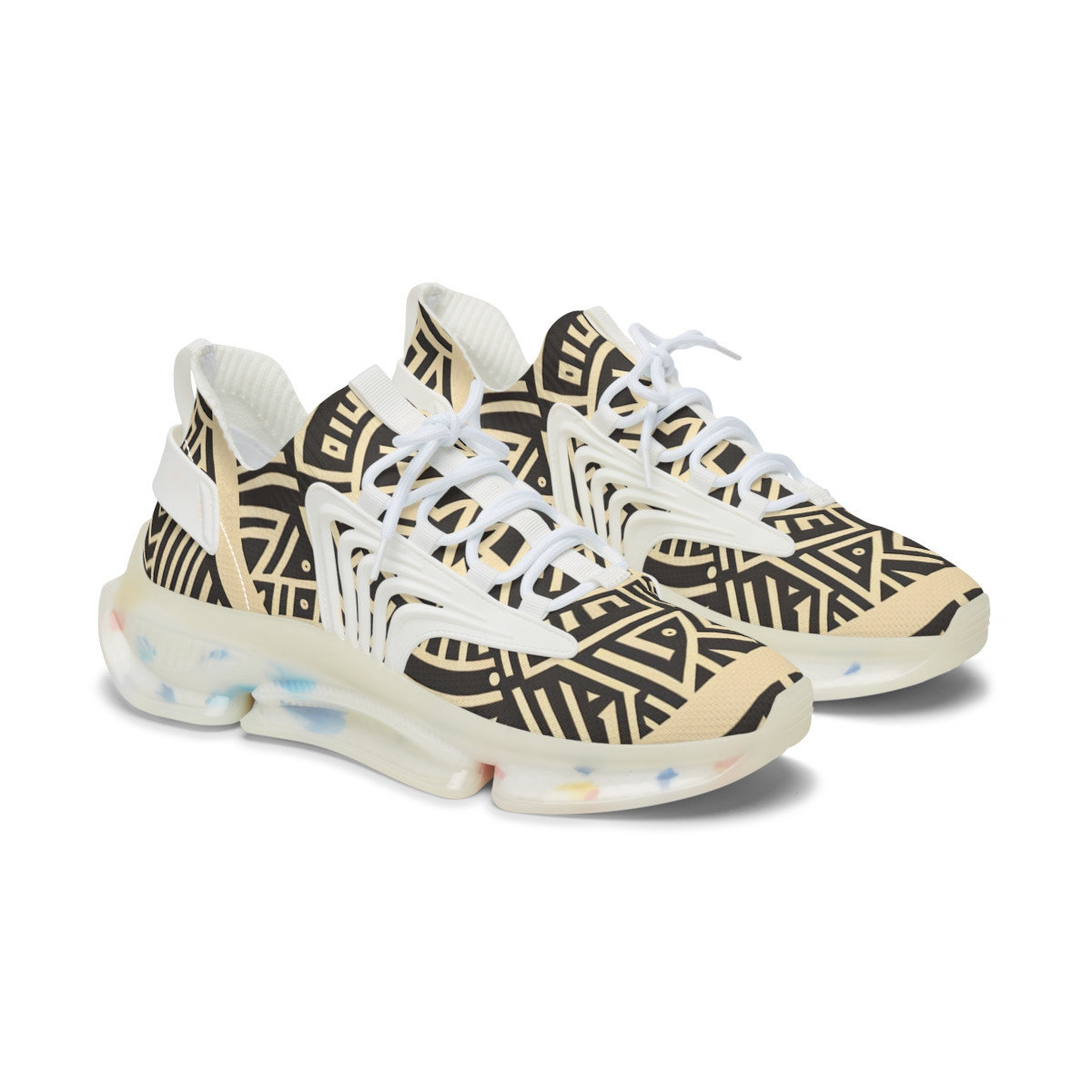 "AfroStride Kente Kicks" - Women's Mesh Sneaker