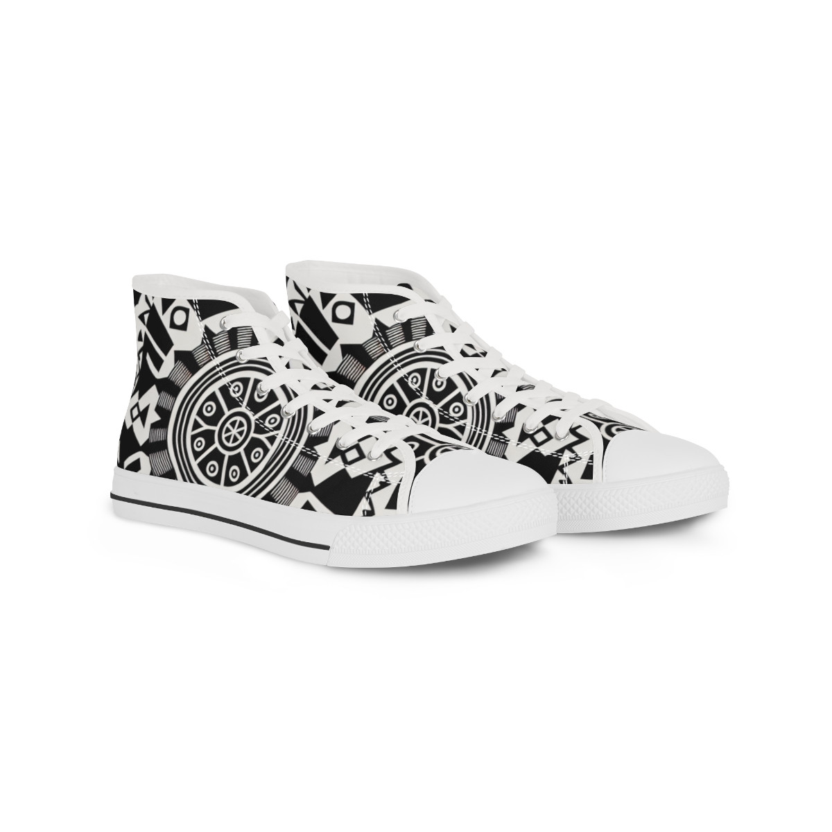 "AfroStride Kente Kicks" - Men's High top Sneakers
