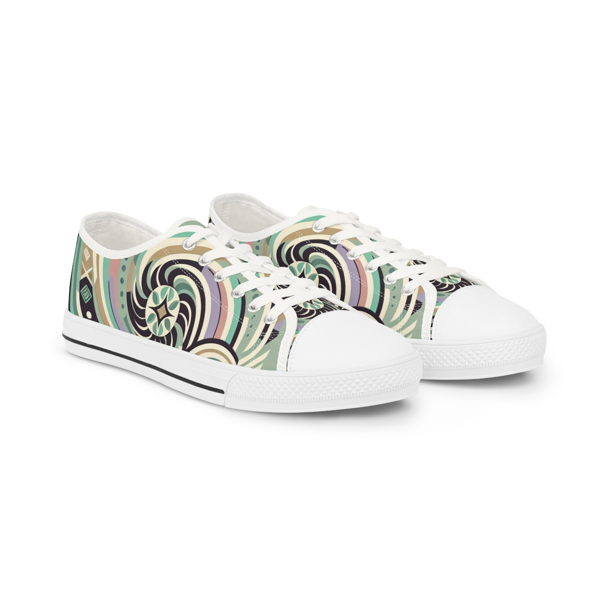 "Heritage Stride Kente Kicks" - Men's Lowtop Sneakers