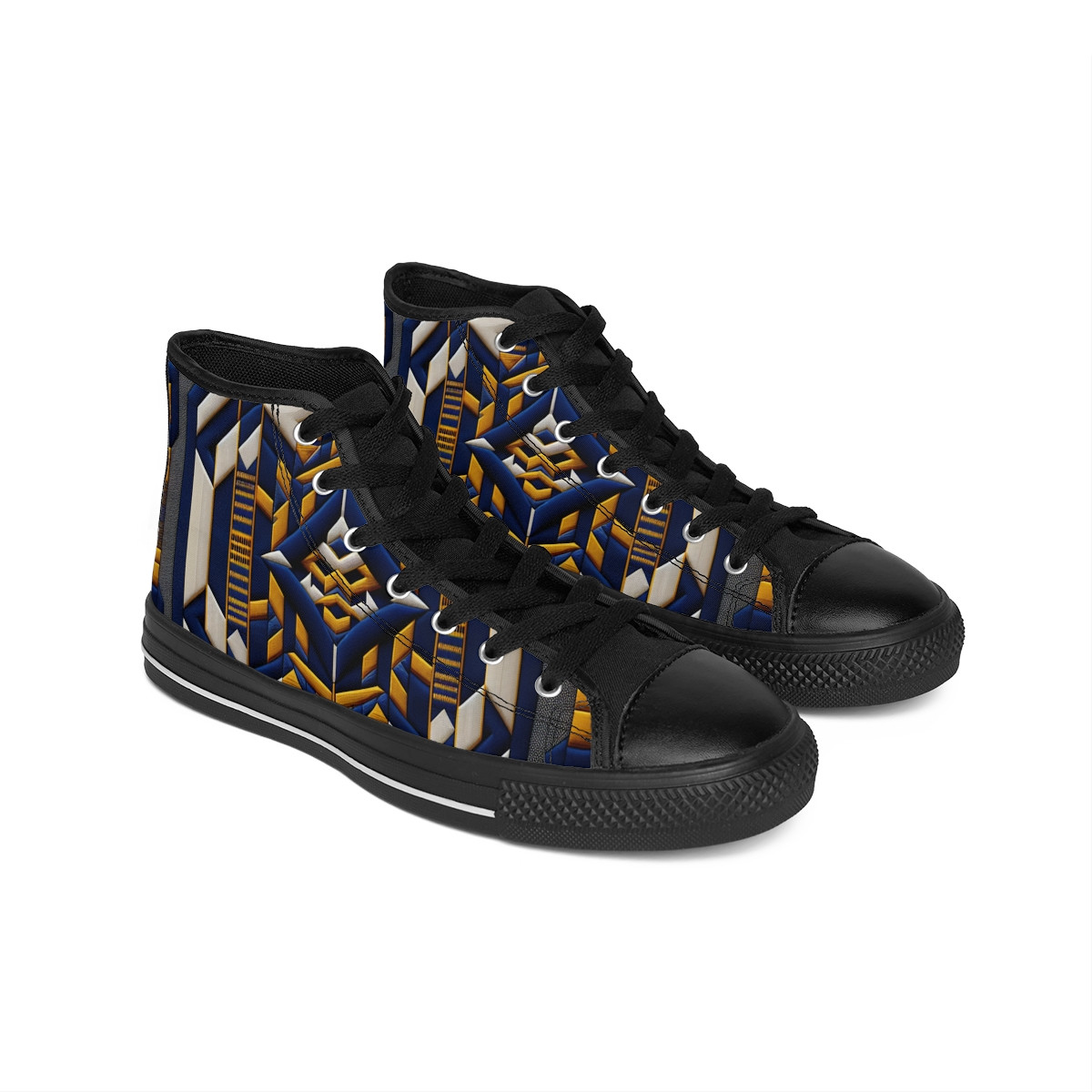 "AfroStride Kente Kicks" - Men's Classic Sneakers