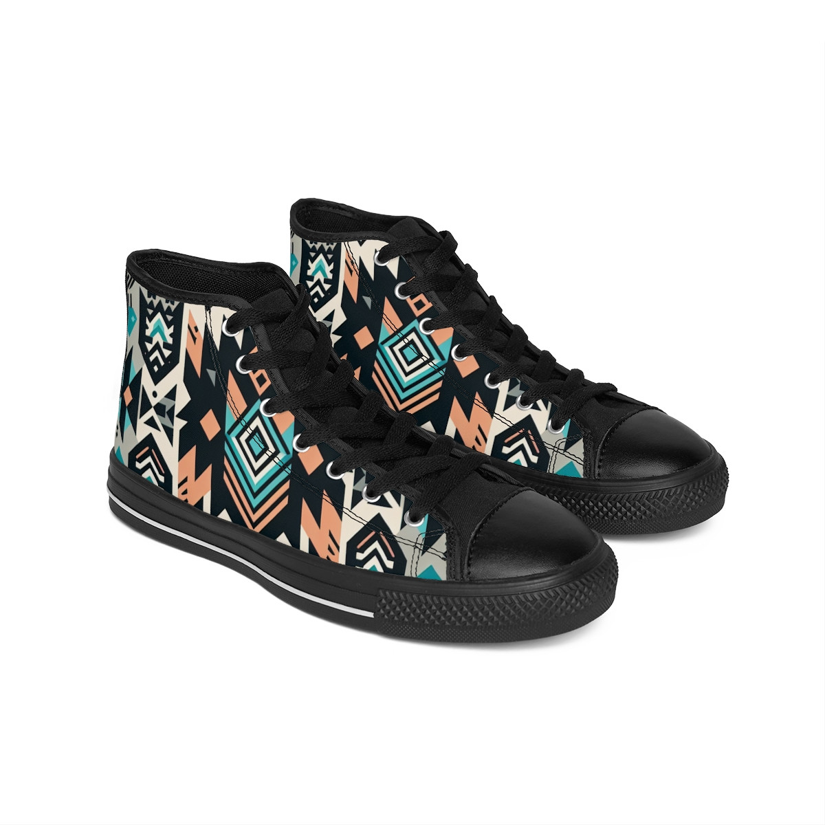 "AfroDazzle Kente Kicks" - Women's Classic Sneakers