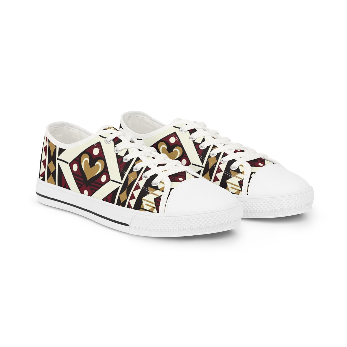"KenteKicks - AfroFusion Footwear" - Men's Lowtop Sneakers