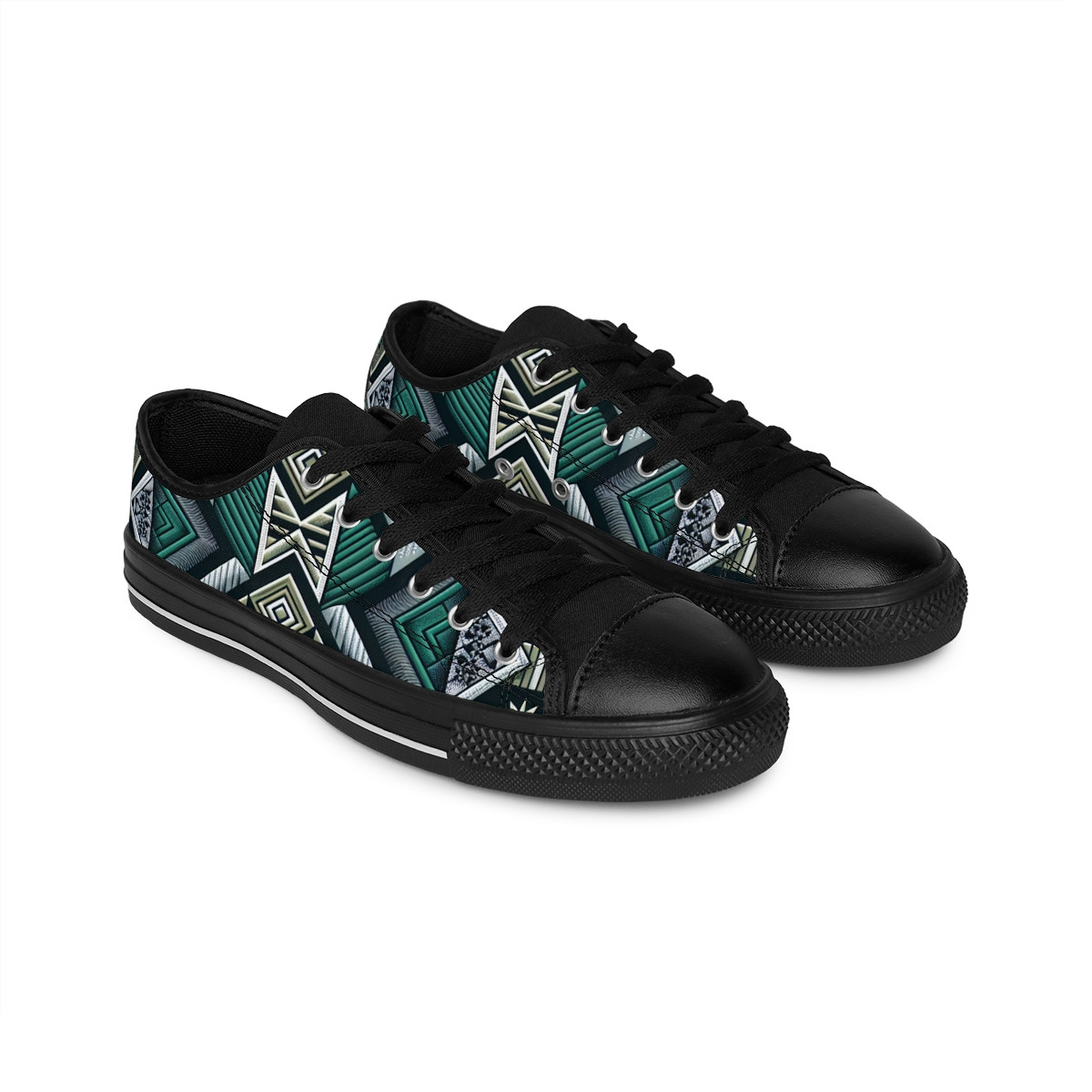 "AfroStride Kente Kicks" - Women's Sneakers