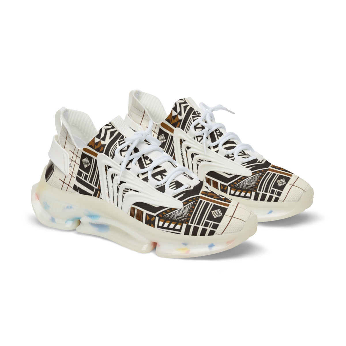 "AfroPulse Kente Kicks" - Men's Mesh Sneaker