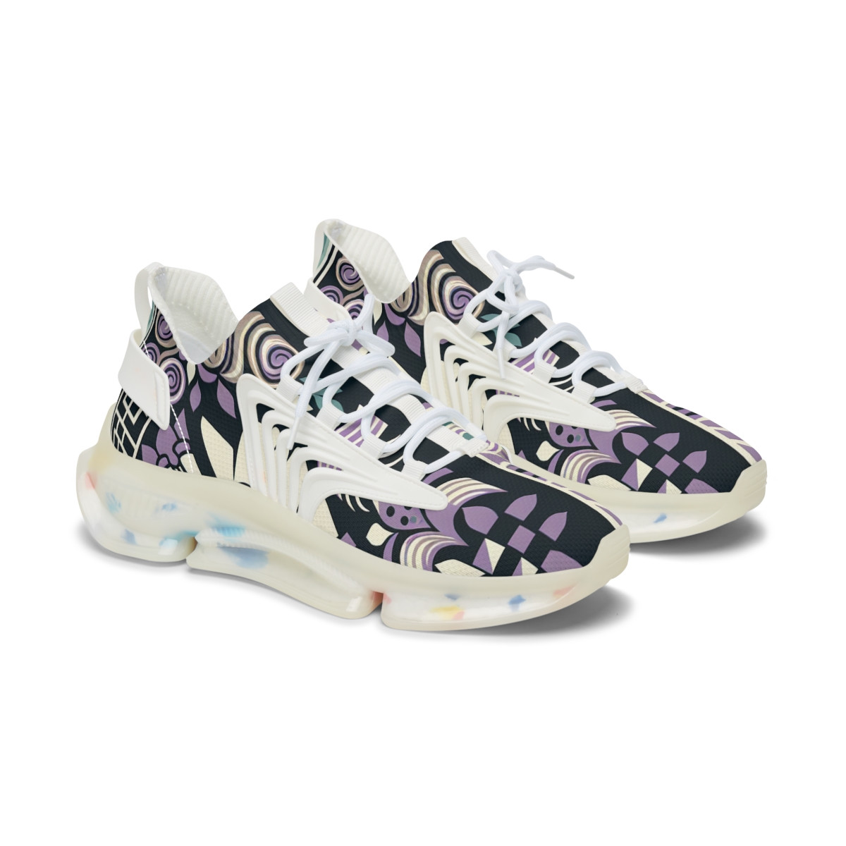 "Kente Kicks: Afrocentric Stride" - Women's Mesh Sneaker