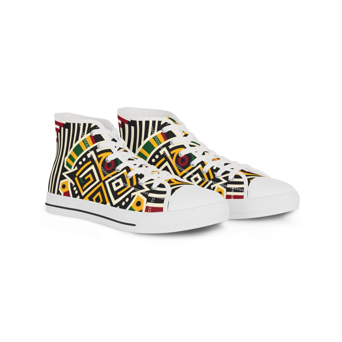 "AfroStride Kente Kicks" - Men's High top Sneakers