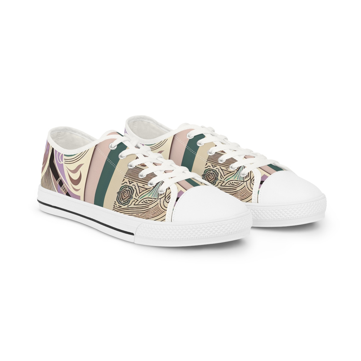 "AfroStride Kente Kicks" - Men's Lowtop Sneakers