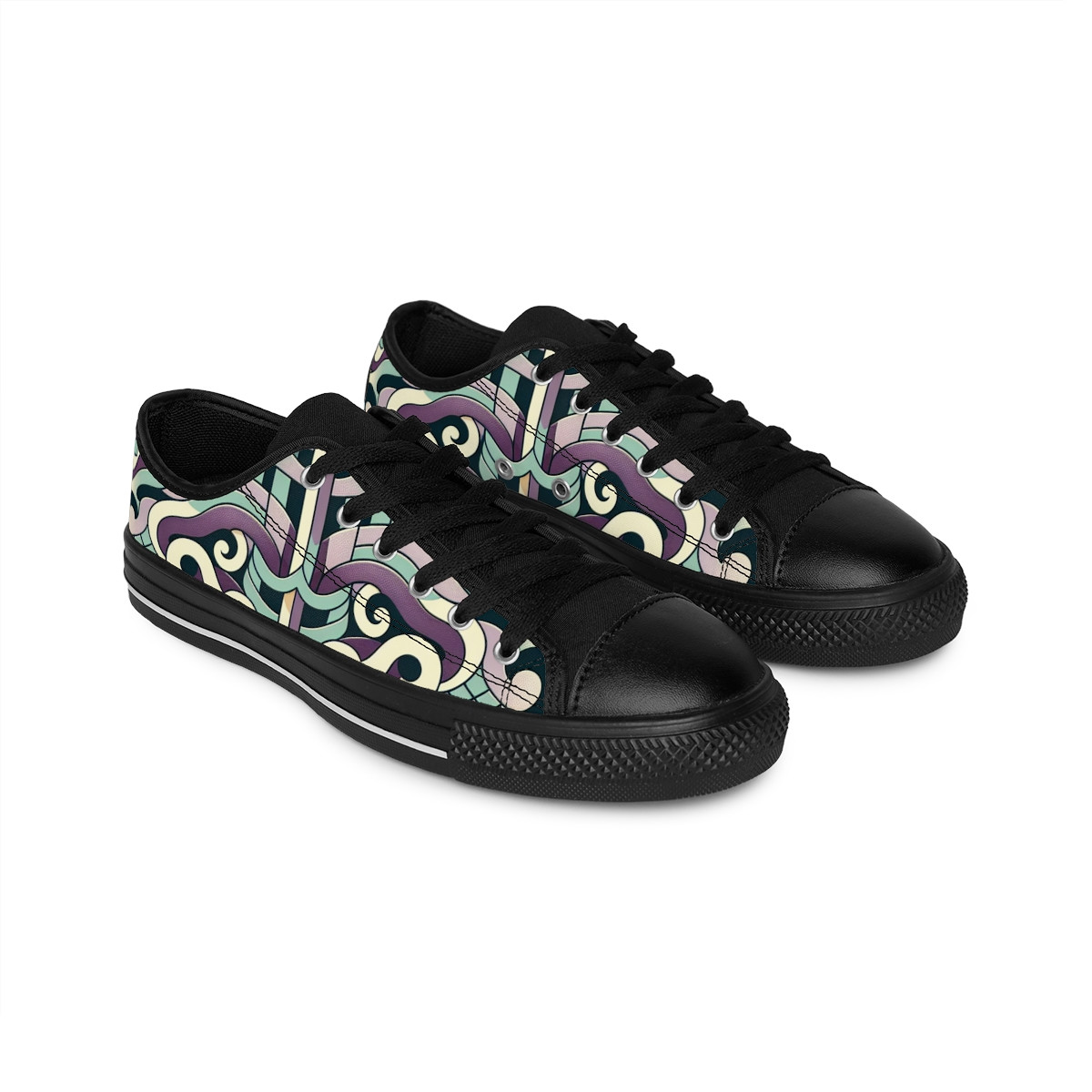"Heritage Stride Kente Kicks" - Women's Sneakers