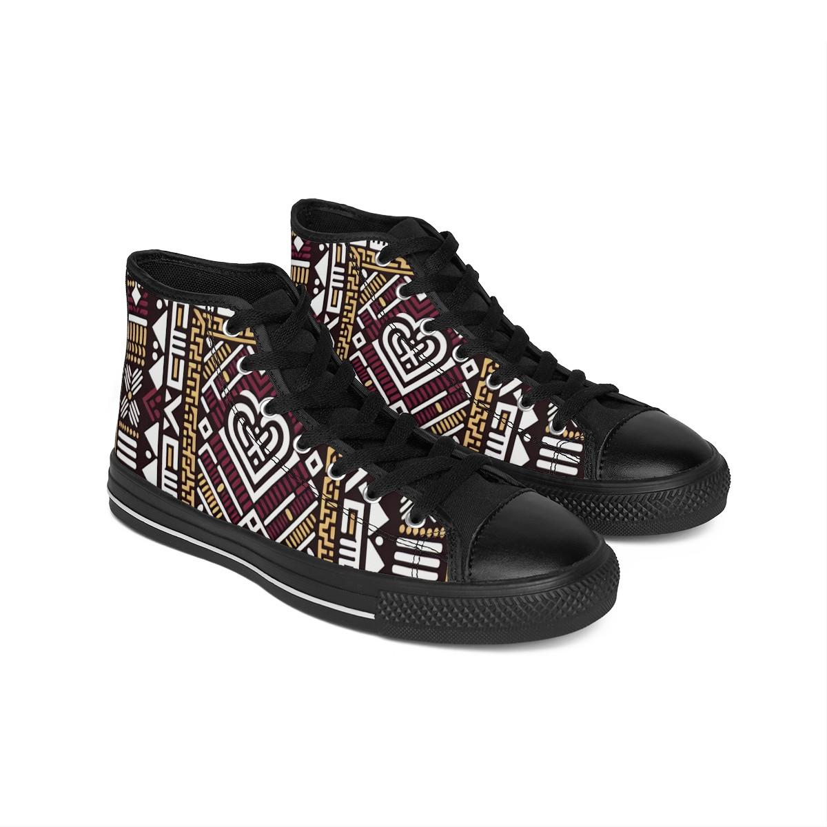 "AfroStride Kente Kicks" - Men's Classic Sneakers
