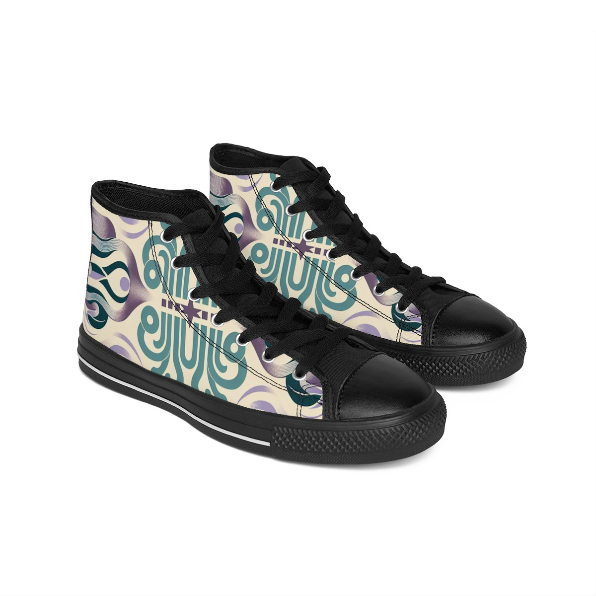 "AfroFusion Kente Kicks" - Women's Classic Sneakers