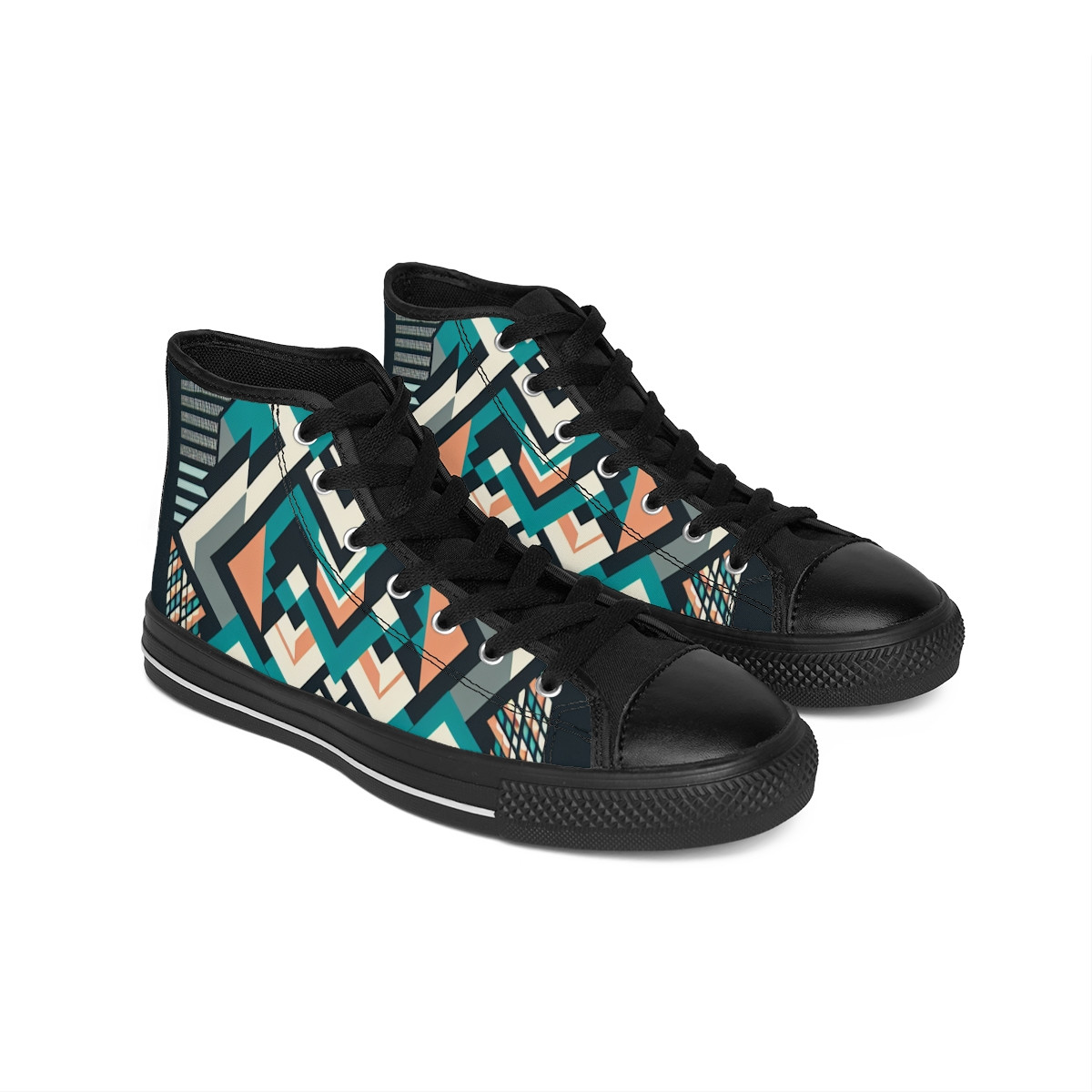 "Kente Kicks - Rhythm of the Roots" - Women's Classic Sneakers