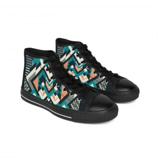 "Kente Kicks - Rhythm of the Roots" - Women's Classic Sneakers