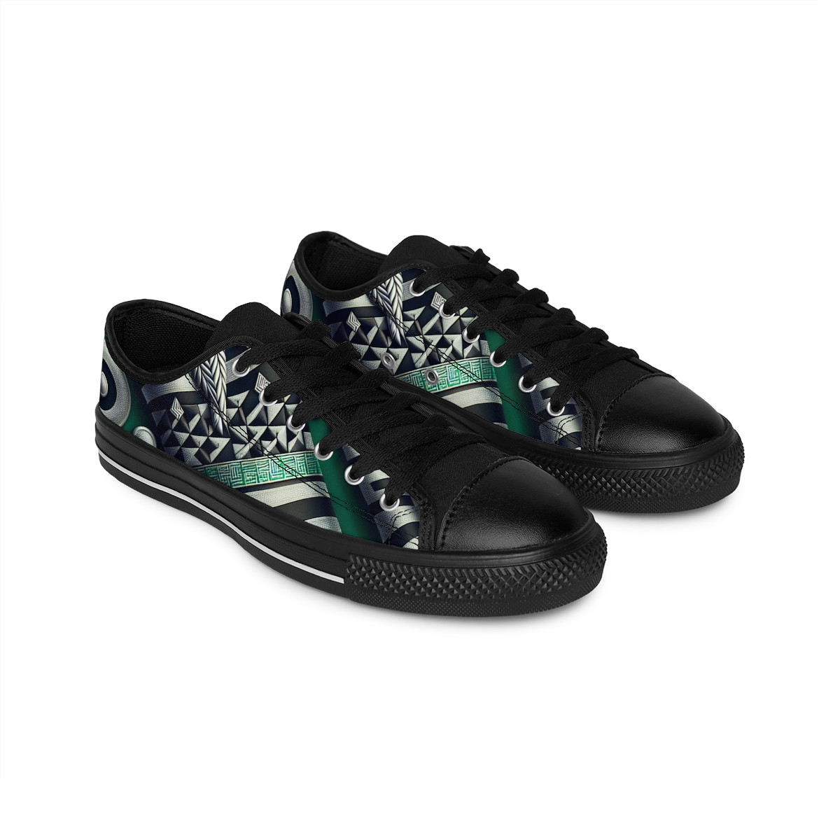 "AfroPulse Kente Kicks" - Women's Sneakers