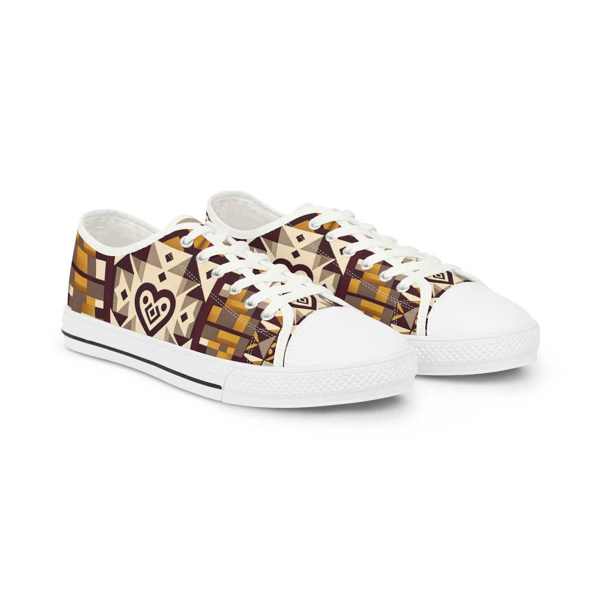 "AfroUrbane Kente Kicks" - Men's Lowtop Sneakers