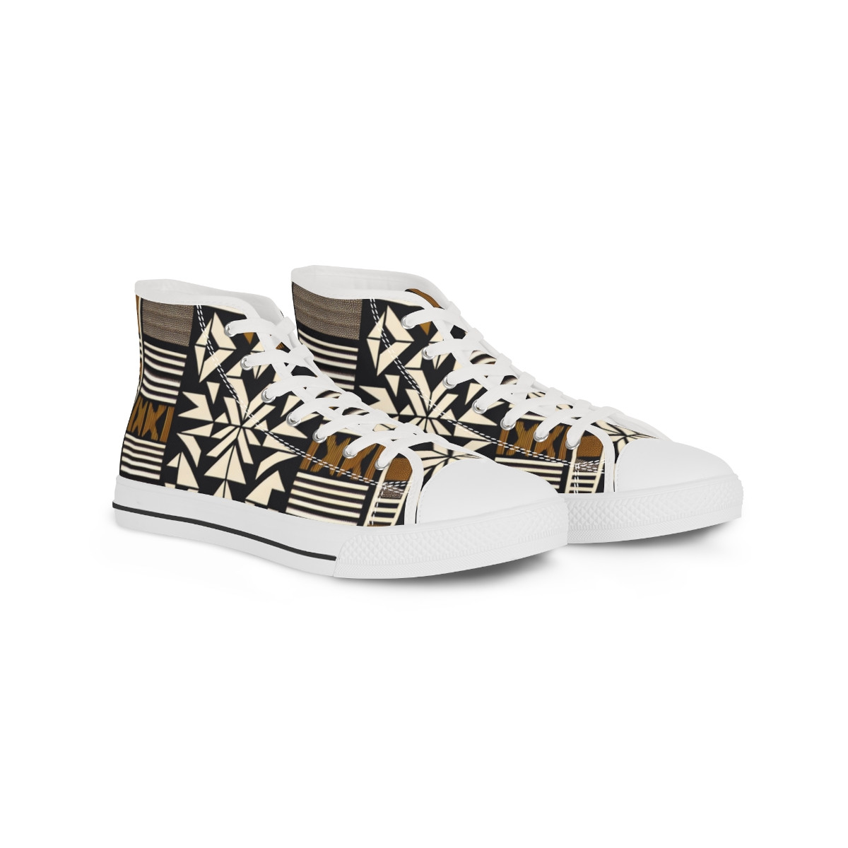 "AfroStride Kente Kicks" - Men's High top Sneakers