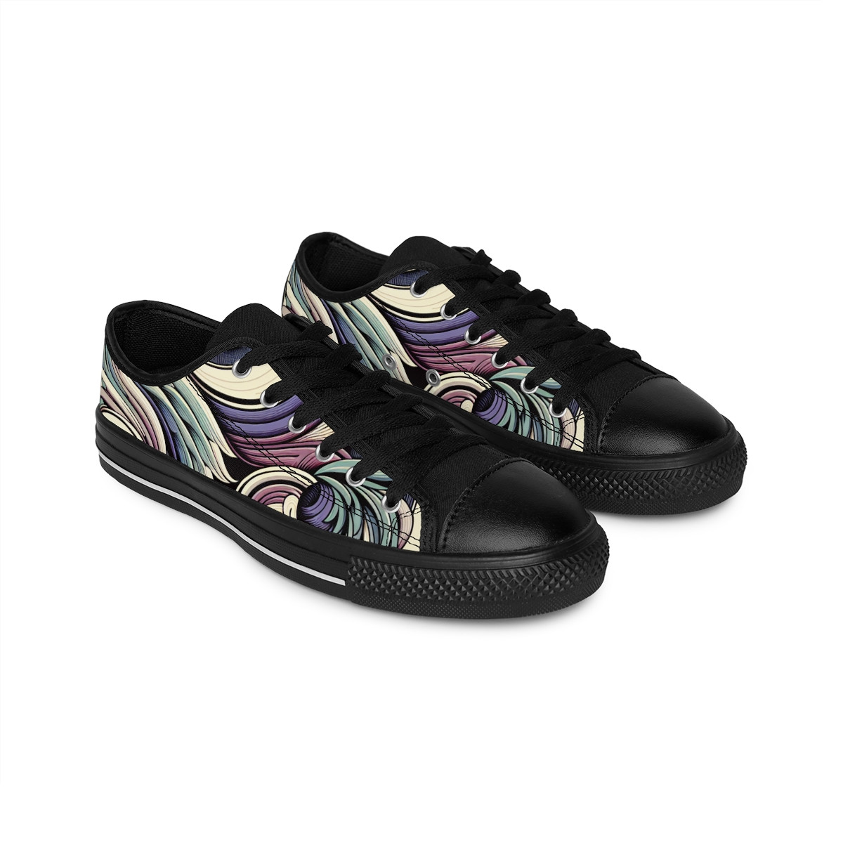 "AfroFusion Kente Kicks" - Women's Sneakers