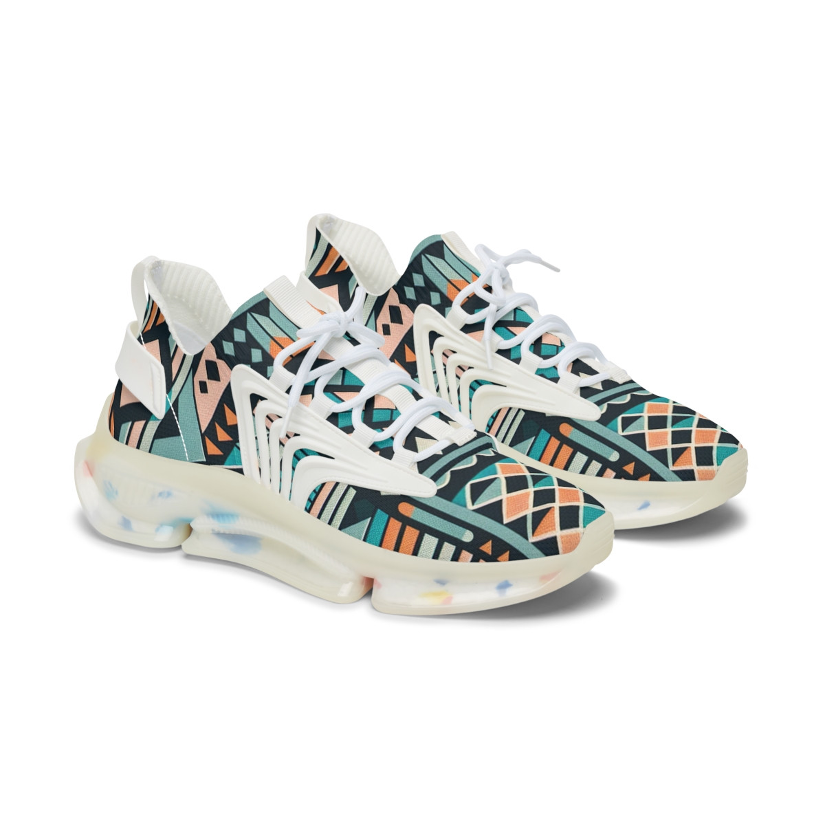 "African Rhythm Kente Kicks" - Women's Mesh Sneaker