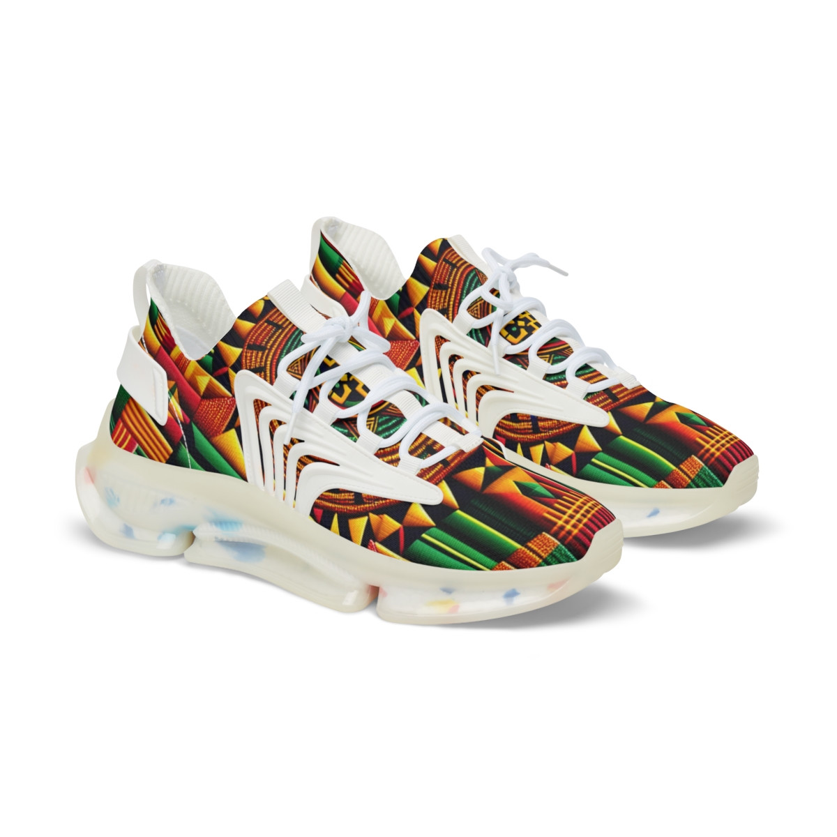 "Heritage Stride: Kente Edition Sneakers" - Men's Mesh Sneaker