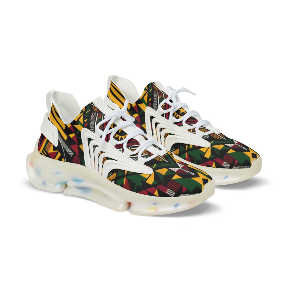 "AfroStride Kente Kicks" - Men's Mesh Sneaker
