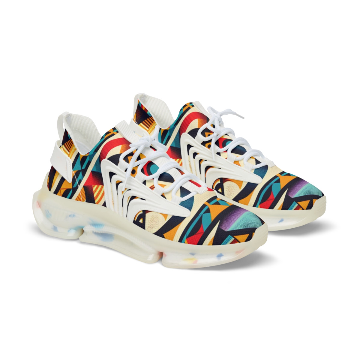 "AfroFusion Kente Kicks" - Men's Mesh Sneaker