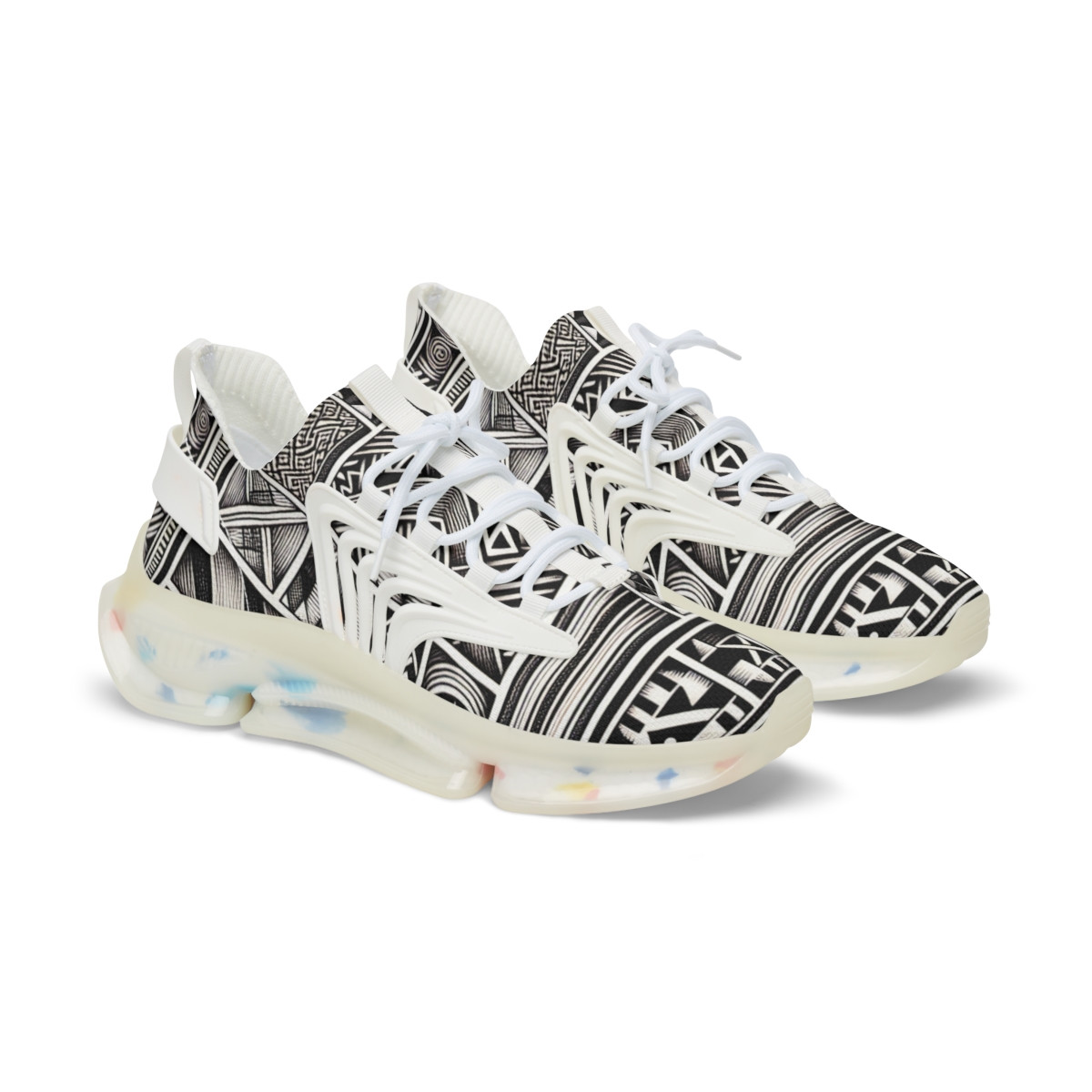 "AfroRhythm Kente Kicks" - Men's Mesh Sneaker