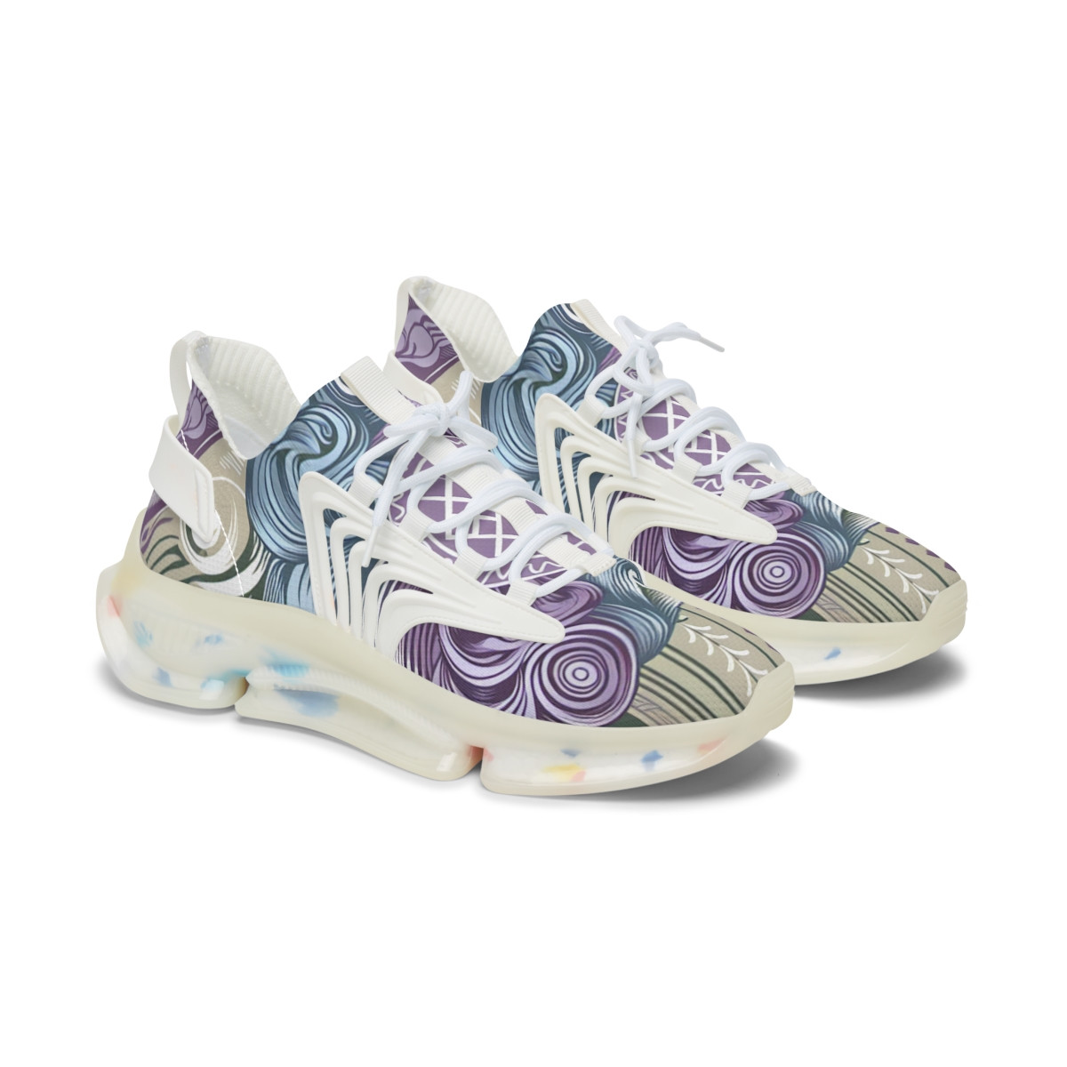 "Heritage Stride: Kente Edition Sneakers" - Women's Mesh Sneaker