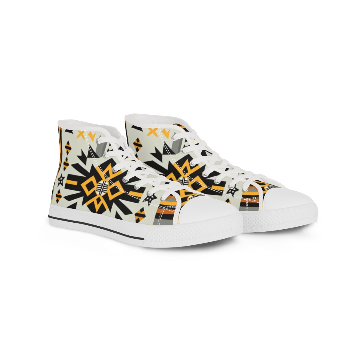 "AfroFusion Kente Kicks" - Men's High top Sneakers