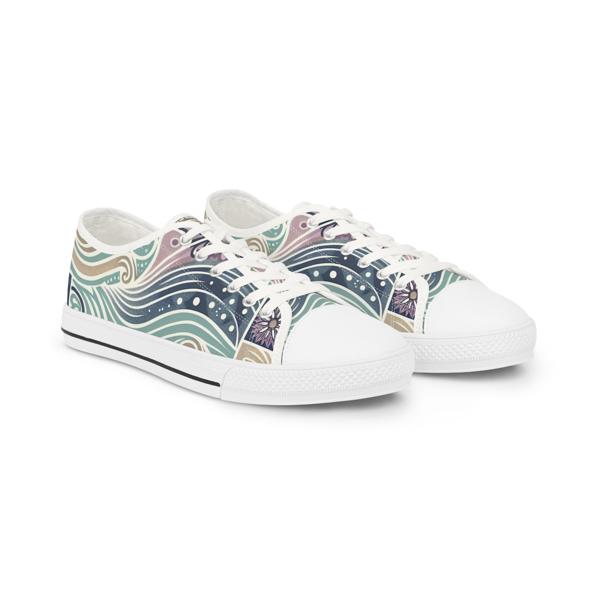 "AfroRhythm Kente Kicks" - Men's Lowtop Sneakers