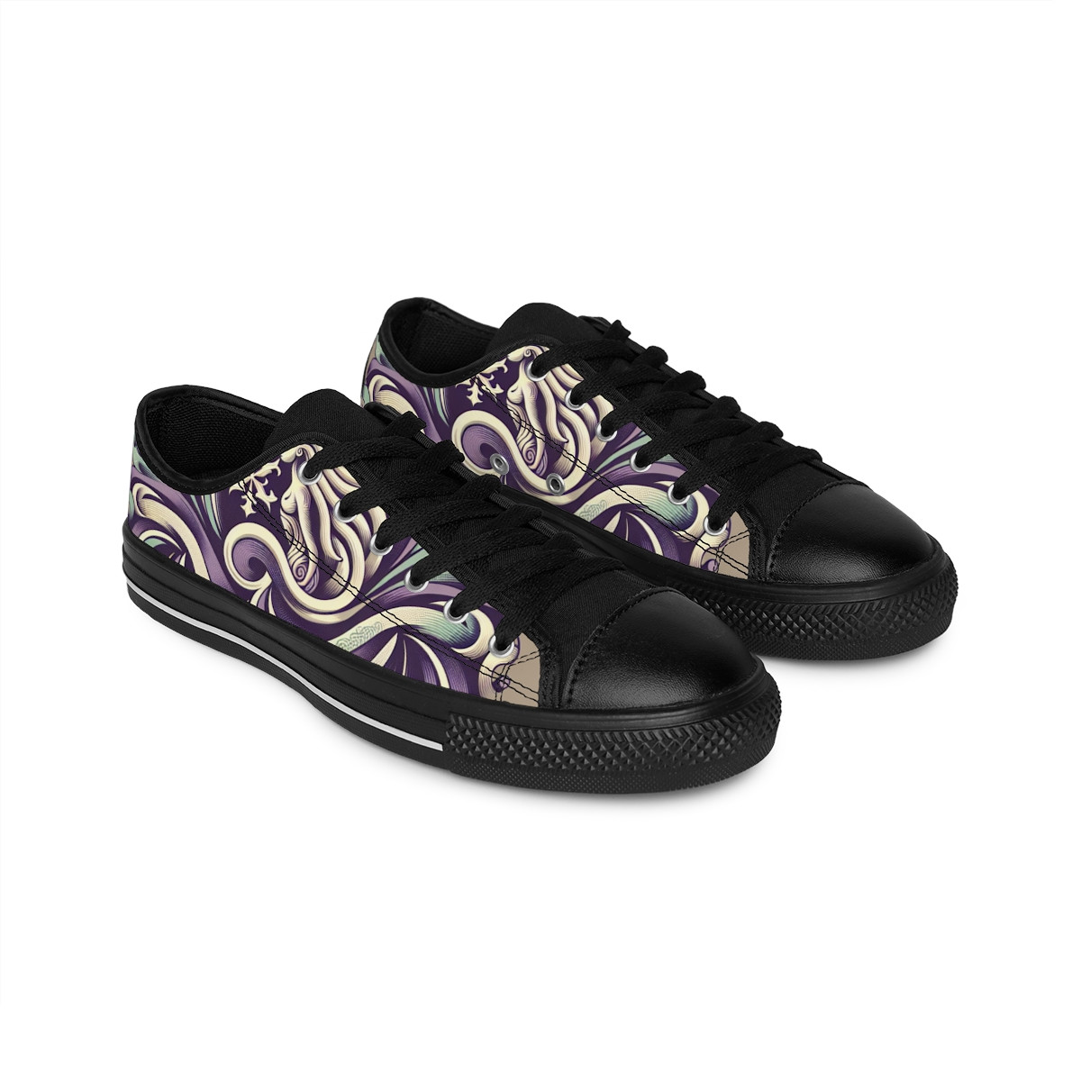 "AfroEclipse Kente Kicks" - Women's Sneakers