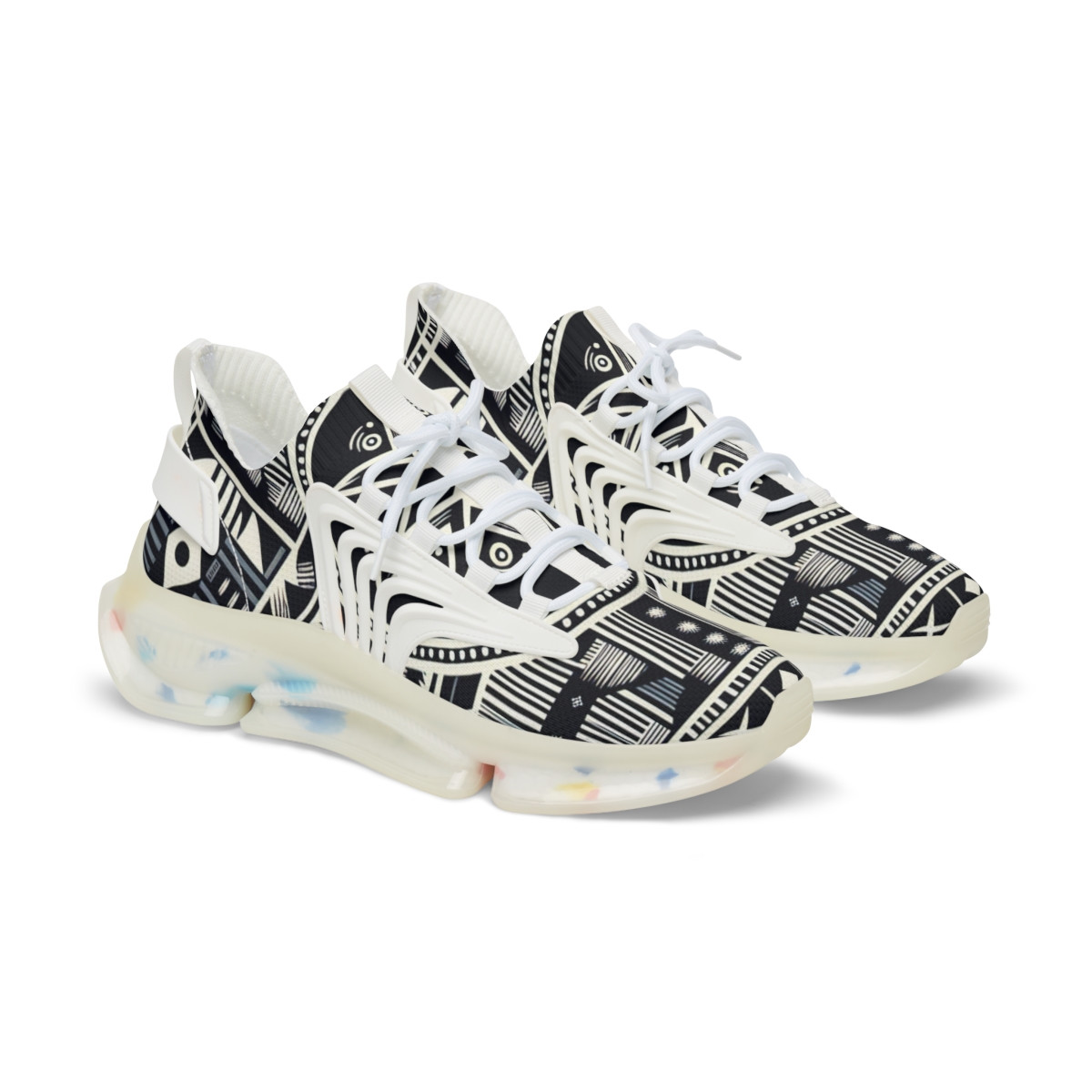 "Kente Kaleidoscope Kicks" - Men's Mesh Sneaker