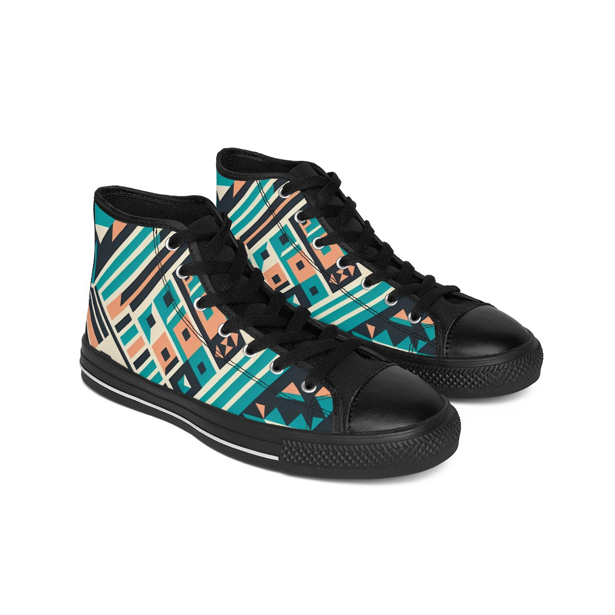 "Ashanti Stride: Kente Delight Sneakers" - Women's Classic Sneakers