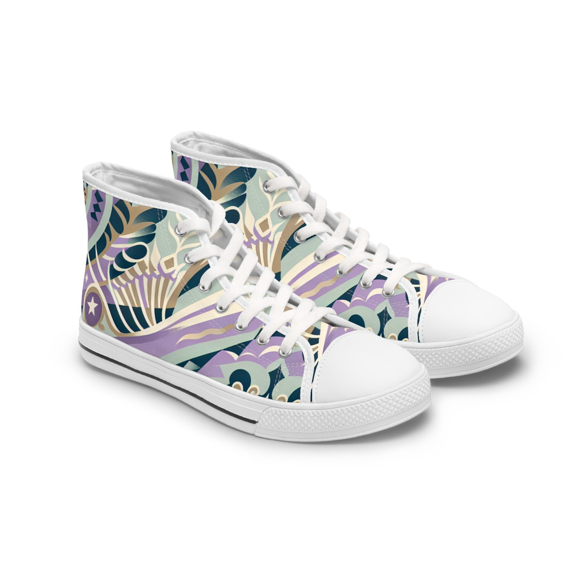 African Rhythm Kente Kicks - Womn's High top Sneakers