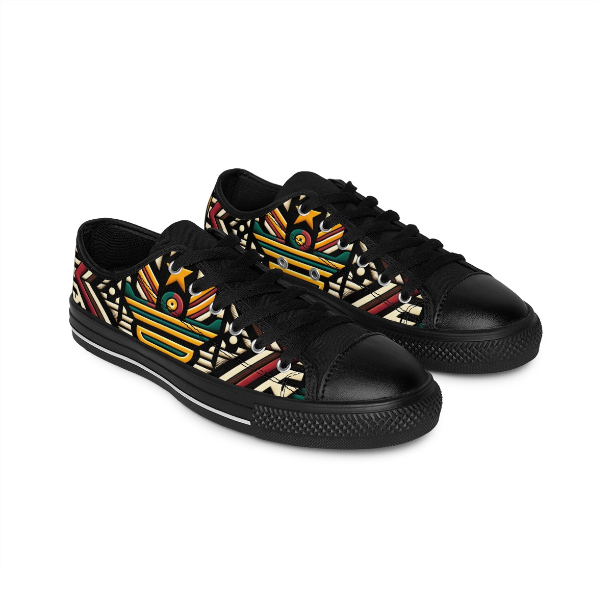 "AfroStride Kente Kicks" - Women's Sneakers
