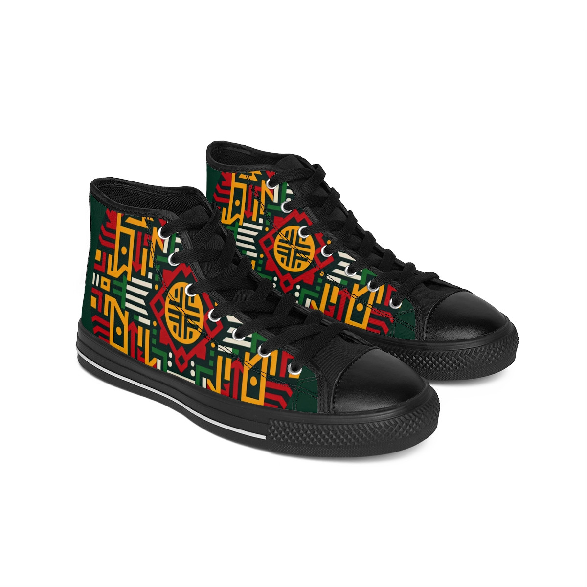 "AfroStride Kente Kicks" - Men's Classic Sneakers